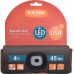 EXTOL LIGHT čiapka s čelovkou 4x45lm,USB nabíjanie,fluorescenčná oranžová/khaki 43460