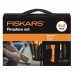 Fiskars Kempingová sada sekera, nôž, ostřič 1025441