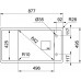 Franke Fresno FSG 611-88, 877x495 mm, fragranitový drez, Šedý kameň 114.0651.013