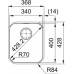 Franke Spark SRX 110-34, 368x428 mm, Drez, Nerez 122.0736.152