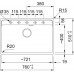 Franke Maris MRG 610-72 RTL, 760x510 mm, Fragranitový drez, Šedá bridlica 114.0738.571