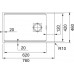 Franke Kubus 2 KNG 110-62, 760x460 mm, fragranitový drez, Matná čierna 125.0627.321