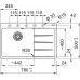 Franke Centro CNG 611-78 TL/2, 780x500 mm, fragranitový drez, Kašmír 114.0637.515