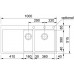 Franke Mythos MTG 651-100/2, 1000x515 mm, Fragranitový drez, biela ľad 114.0150.018