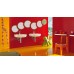 LAUFEN Florakids Keramická kúpeľňová polička pre deti, 55 cm, biela / červená
