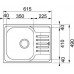 FRANKE Polar PXL 611-60  dřez s odkapem 615  x 490 mm, nerez 101.0251.295