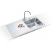 Franke Epos Glass EOV 611/2, 1000x510 mm, nerez + biele sklo, drez 101.0250.482
