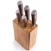 G21 Sada nožov Gourmet Nature 5 ks + bambusový blok 6002218