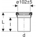 Geberit Pripojovacie rúrka s manžetou, 110 mm 152.435.16.1