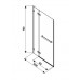 KOLO Next krídlové door to niky s madlom 120 cm, DVERE otváravé VNE Ľavé HDRF12222R03L