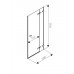 KOLO Next krídlové dvere do niky 80 cm, dvere otvárané von, pravé HDRF80222003R