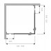 KOLO Next štvorcový sprchovací kút 90 x 90 cm, krídlové dvere otvírané mimo HKDF90222003