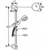 KLUDI Zenta 2S sprchová súprava 600mm chróm 6073005-00