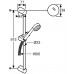 KLUDI Zenta 1S sprchová súprava 900 mm chróm 6064005-00