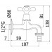 PAFFONI IRIS ventil výtokový s pripojením na hadicu 1/2 "x3 / 4" IRV211CR