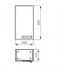 IDEAL Standard STRADA závesná skrinka (dvierka pravá) 350 x 220 x 650 šedá K2463WH