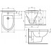 KOLO Primo bidet závesný s otvorom pre batériu, s prepadom K85100