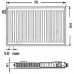 Kermi Therm X2 Profil-V doskový radiátor 11 500 / 1200 FTV110501201L1K