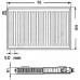 Kermi Therm X2 Profil-V doskový radiátor 11 400 / 1600 FTV110401601L1K