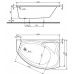 KOLO Agat asymetrická vaňa 150 x 100 cm, pravá XWA0950000