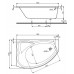 KOLO Agat asymetrická vaňa 150 x 100 cm, ľavá XWA0951000