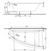 KOLO Clarissa asymetrická vaňa 170 x 105 cm, pravá XWA0870000