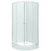 KOLO First štvrťkruhový sprchovací kút 80 cm, vr. vaničky, SATIN ZKPG80214003Z1