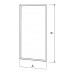 KOLO Geo-6 pevná bočná stena 80 cm na kombinácie s dverami Geo 6, Reflex GSKS80R22003