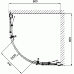 KOLO Geo-6 čtvrtkruhový sprchovací kút 80x80 cm, posuvné dvere, časť 2/2 GKPG80R22003B