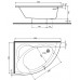 KOLO Neo Plus asymetrická vaňa 150 x 100 cm, ľavá XWA0751000
