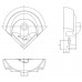 KOLO Nova Pre umývátko rohové 50 cm, s otvorom pre batériu, s prepadom M31750000