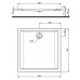 KOLO Pacifik štvorcová sprchovacia vanička 90 x 90 cm XBK0790000