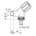SCHELL COMFORT Šikmý prístrojový (práčkový) ventil, chróm 1/2 "x3/4" 033860699