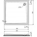 KOLO Funktion sprchová vanička z nerezovej ocele 90 x 90 cm L1550200