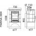 ABX Marina L Kachľová pec na drevo s lit vložkou, výmenníkom, picasso