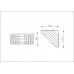 NIMCO drôtená rohová polička 175x175x100mm OP106-26