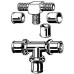 VIEGA Pexfit T-kus 16x16x16 bronz 397616V
