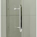 RONAL PL51 Pur Light päťuholník s dverami 90cm, vpravo, aluchrom / číre PL51D60905007