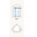 RONAL PL51 Pur Light päťuholník s dverami 90cm, vpravo, aluchrom / číre PL51D60905007