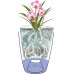 PLASTKON Dekoratívne kvetináč Orchid 15 cm transparentná fialová
