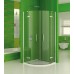 RONAL PLR Pur Light štvrťkruh s dvojkrídlov.dverami, 80cm, R50mm aluchr./číre PLR508005007