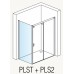 RONAL PLST Pur Light S bočná stena v 90 °, 70 cm, farba*/sklo Cristal perly PLST070SF44