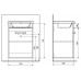 AQUALINE POLY umývadlová skrinka 51,8x74,6x44 cm, biela PL052