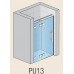 RONAL PU13 Pur jednokrídlové dvere+stena, L-kovanie, 2m, ľavé,chróm/číre sklo PU13GSM11007