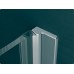 RONAL PUR52 Pur dvojkrídlové dvere pre päťuholník, <2m, chróm / čierne PUR52SM21055