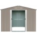 Riwall PRO RMSA 12x10 Brown - záhradný domček kovový 3 x 3,7 m SD-X1210-H170C-B
