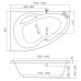 ROLTECHNIK Asymetrická rohová vaňa HARMONIA (L) - 1500x950 9800000