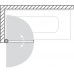 ROLTECHNIK Vaňová zástena SWING/850 striebro/transparent 657-8500000-01-02