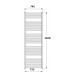 Korado KORALUX RONDO Comfort Kúpeľňový radiátor KRT 1820.750 KRT18200750-10