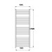 KORADO KORALUX RONDO Comfort E elektrický Kúpeľňový radiátor KRTE 1500.600 white RAL9016
